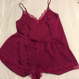 Lace/silk Lounge wear set